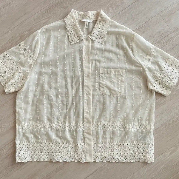 [BUNJANG] H&M Lace Shirt / 레이스셔츠