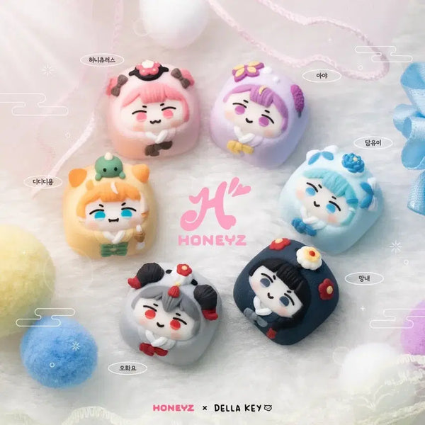 [BUNJANG] Project Key Artisans Keycaps Full Set + Stand / (일괄)프로젝트아이 허니즈 아티산키캡 전종 + 거치대