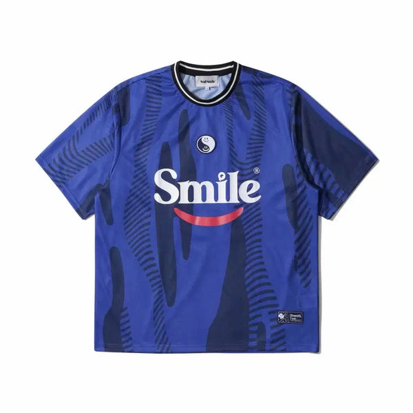 [BUNJANG] Customellow Sad Smile Soccer T-Shirt / 커스텀멜로우 [sadsmile] soccer t-shirt