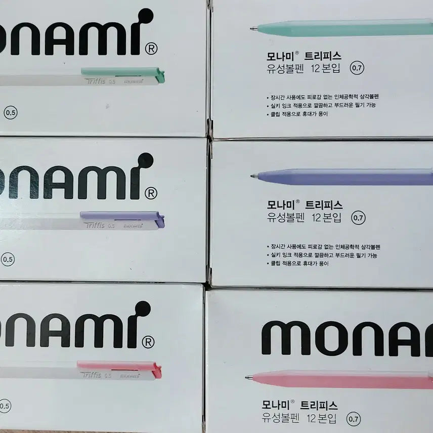 [BUNJANG] Monami Tripis Pastel Oil Ballpoint Pen Set / 모나미 트리피스 파스텔 유성볼펜 판매해요.
