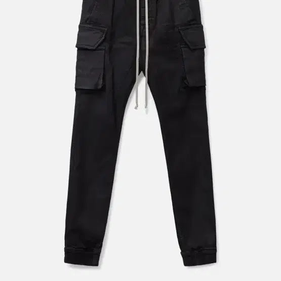 [BUNJANG] Rick Owens MASTODON CUT Black Wax Stretch Denim Cargo Jogger Pants / 릭오웬스 블랙 카고 조거 팬츠 MASTODON CUT IN BLACK WAX STRETCH DENIM