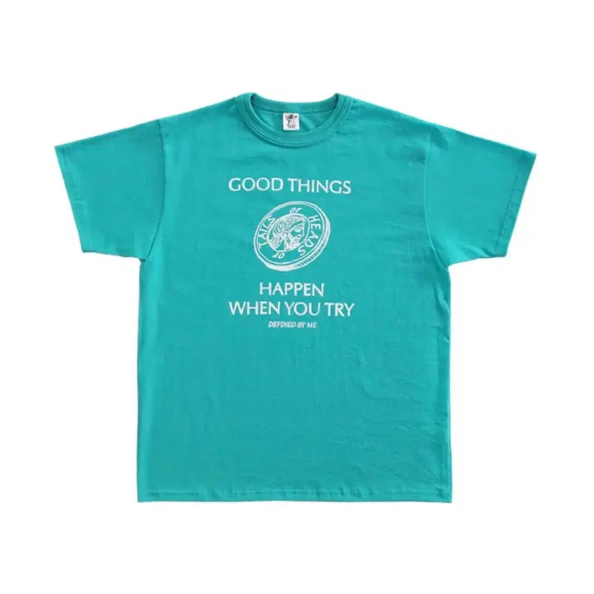 [BUNJANG] COLLECT PIECES GOOD THINGS T-SHIRT (TURQUOISE) XL / [XL]컬렉트피시스 GOOD THINGS T-SHIRTS (TURQUOISE)