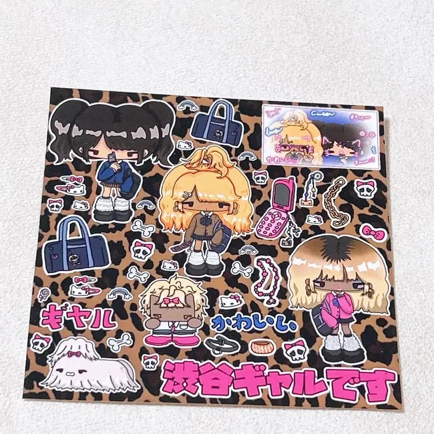 [BUNJANG] Gyaru Style Character Diary Deco Sticker Set / 다꾸스티커 다꾸띵 갸루스티커 인물다꾸 샤오홍슈스티커 인물스티커 다꾸템 다꾸씰스티커 다꾸처분