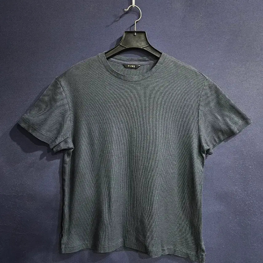 [BUNJANG] Time Homme Dark Grey Semi Oversized Fit 95 T-Shirt / 타임옴므 다크그레이 남성 세미오버핏 95 반팔티