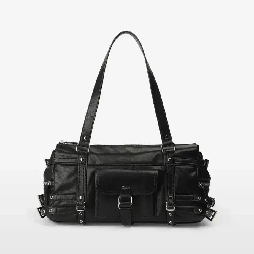 [BUNJANG] Dainnit Belted Pocket Shoulder Bag Black / 다이닛 벨티드 포켓 숄더백 블랙