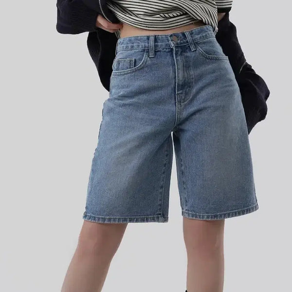 [BUNJANG] Autumn Bermuda Denim Shorts / 어텀 버뮤다팬츠 청 반바지 숏츠데님