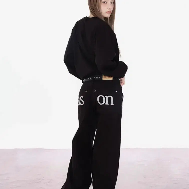 [BUNJANG] AzON SMOG Wide Pants Black / 애즈온 SMOG WIDE PANTS BLACK