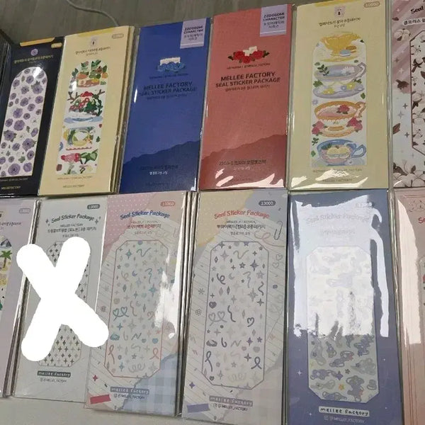 [BUNJANG] Melli Factory Pattern Seal Sticker Set / 씰스티커 씰스처분