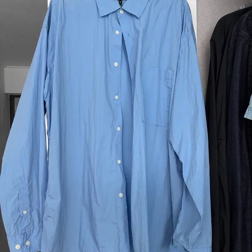 [BUNJANG] MUDIDI City Leisure CN Oversized Shirt Socks Blue / 무탠다드 시티레저 cn 오버사이즈 셔츠 삭스블루