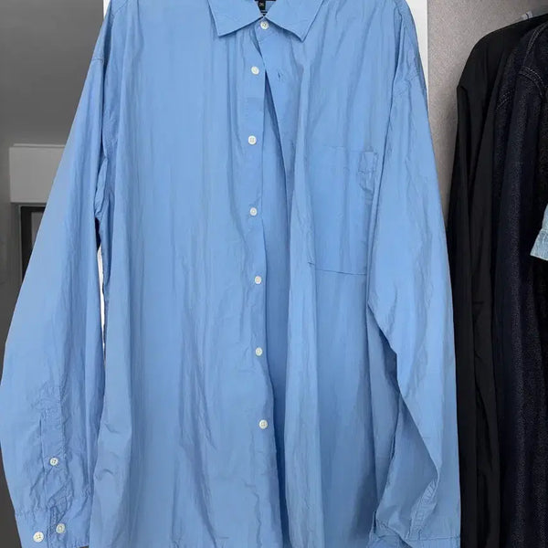 [BUNJANG] MUDIDI City Leisure CN Oversized Shirt Socks Blue / 무탠다드 시티레저 cn 오버사이즈 셔츠 삭스블루