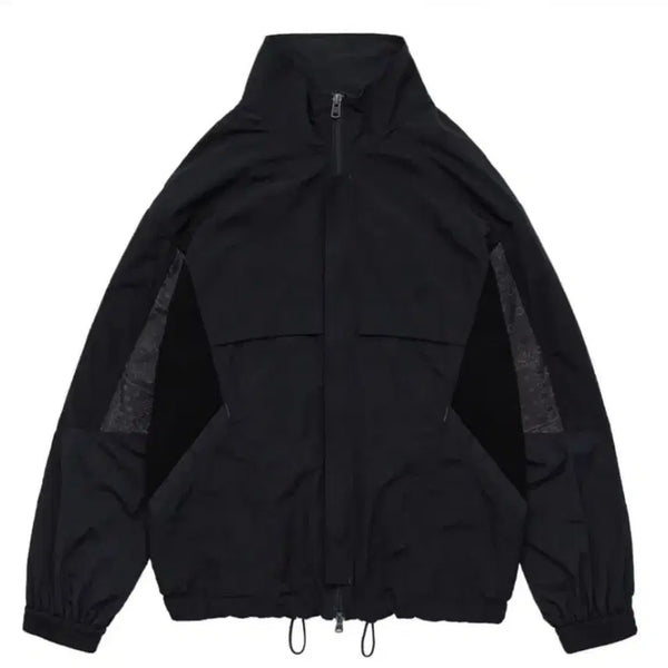 [BUNJANG] Poleruter Paisley Patched Track Jumper Black / 폴리테루 트랙 점퍼 페이즐리 패치드 블랙