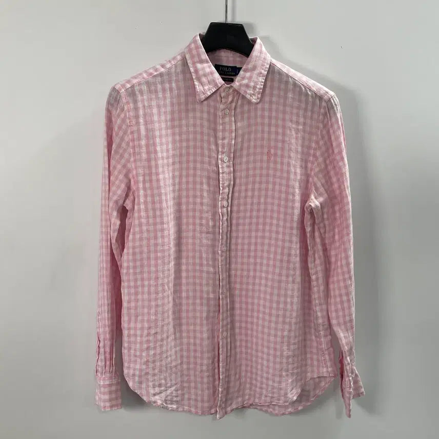 [BUNJANG] Polo Ralph Lauren Women's Pink Linen Shirt / 폴로 랄프로렌 우먼스 핑크 린넨셔츠 (on.1510)