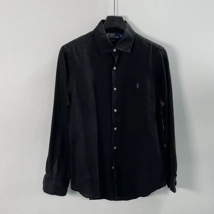 [BUNJANG] Polo Ralph Lauren Black Linen Shirt / 폴로 랄프로렌 블랙 린넨 셔츠 (on.1511)