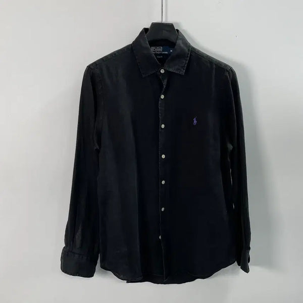 [BUNJANG] Polo Ralph Lauren Black Linen Shirt / 폴로 랄프로렌 블랙 린넨 셔츠 (on.1511)