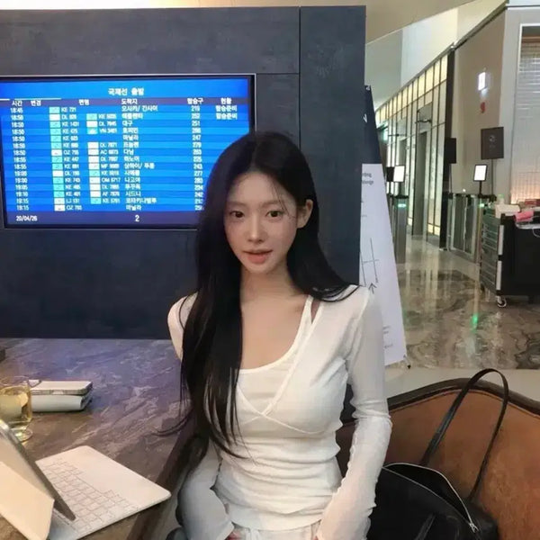 [BUNJANG] TheWish Leeds Lina Layered Tee White / 더위시 리즈 leeds Lina layered tee 리나 레이어드 티