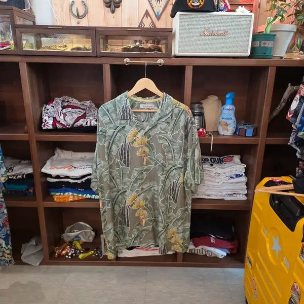 [BUNJANG] Tommy Bahama Tropical Leaf Pattern Hawaiian Shirt (2XL) / Tommy Bahama Hawaiian Shirt 2XL