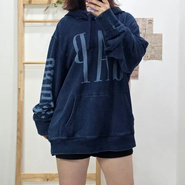 [BUNJANG] GAP Indigo Pigment Big Logo Hoodie XL / [프립]XL/GAP 갭 인디고 피그먼트 빅로고 후드티