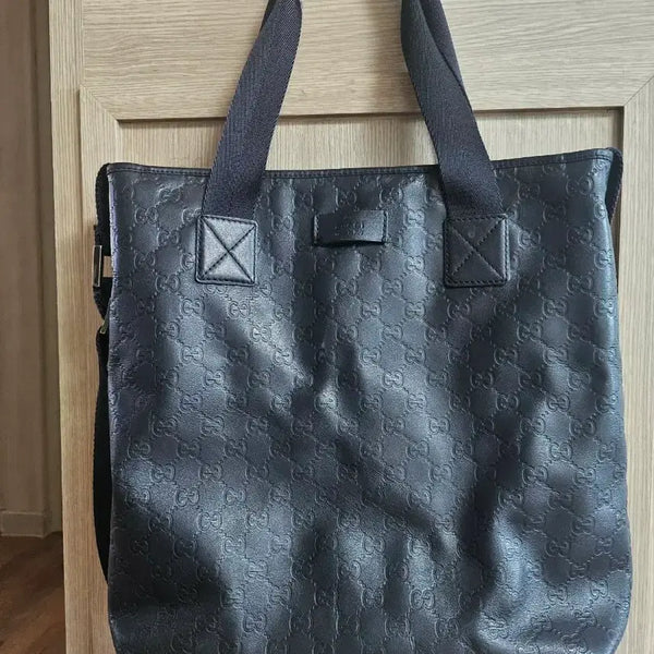 [BUNJANG] Gucci Leather Tote Bag Black / 정품)구찌 가죽 토트백 블랙