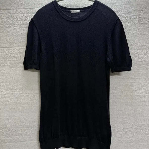 [BUNJANG] Moncler Navy Knit T-Shirt / 몽클레어 네이비 니트 티셔츠