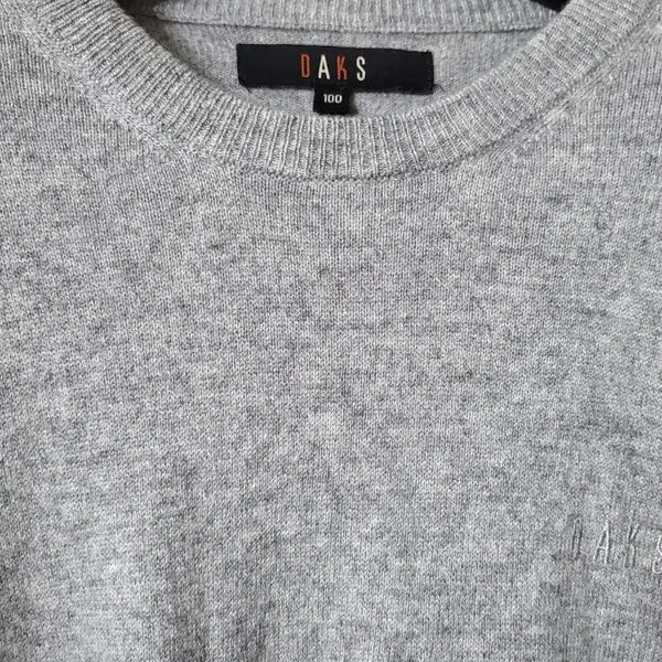 [BUNJANG] Daks 100% Cashmere Knit Sweater - Gray, Size 100 / 닥스 캐시미어 100%