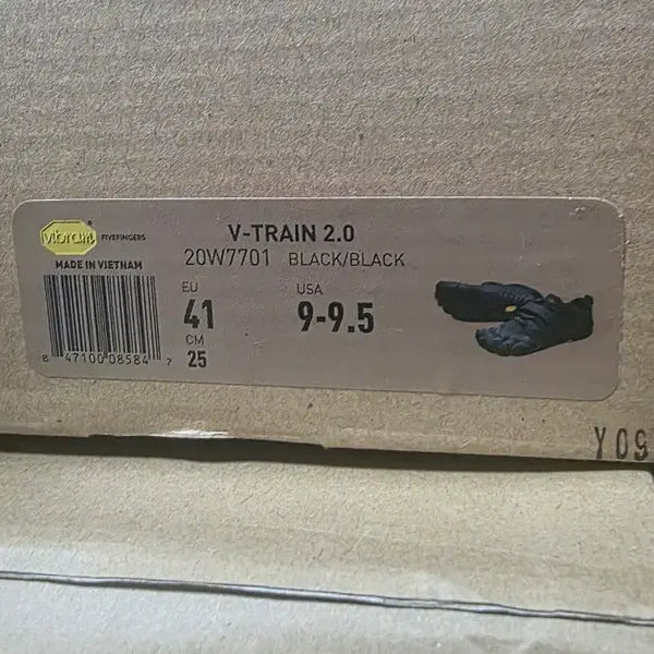 [BUNJANG] Vibram V-Train 2.0 Toe Shoes Black EU 41 / 비브람 브이트레인 발가락 신발 블랙 41 사이즈