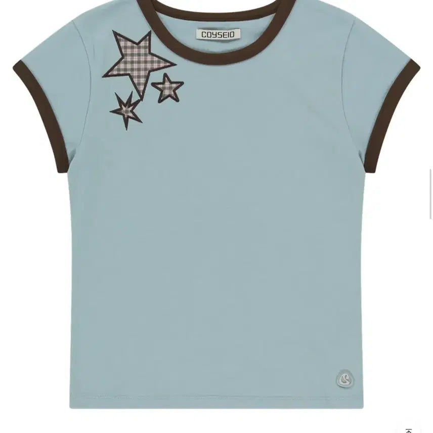 [BUNJANG] KOSEIO Triple Star Ringer T-shirt Pastel Blue / 코이세이오 트리플 스타 링거티 파스텔 블루