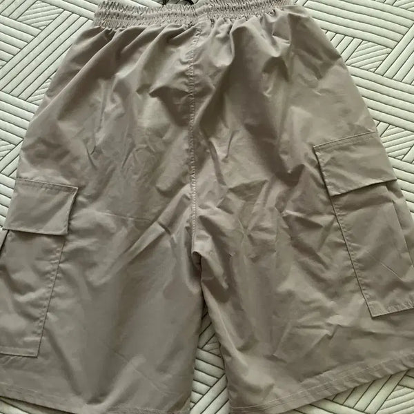 [BUNJANG] Museunt Nylon Bermuda Pants (Beige, Free Size, Unisex) / 무센트 나일론 버뮤다 팬츠