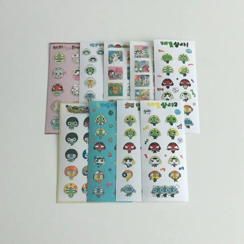 [BUNJANG] Sergeant Frog Shiro-mo Sticker Set B / 개구리 중사 케로로 시로모님 비공굿 스티커 통판 세트 B