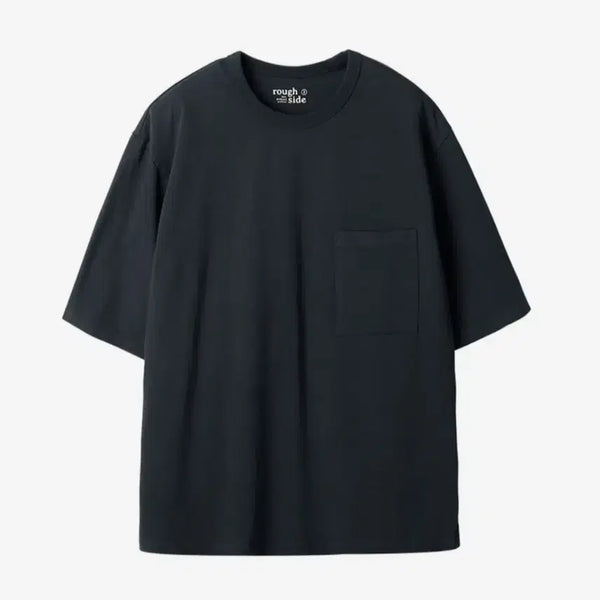 [BUNJANG] Roughside Pocket Short-Sleeve T-Shirt Navy / 러프사이드 포켓 반팔 티셔츠 네이비