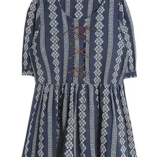 [BUNJANG] Linen Blend Dress - Navy / [새상품]린넨혼방 원피스/네이비