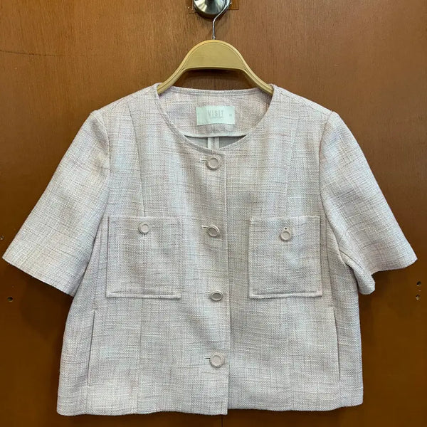 [BUNJANG] VISIT New York Tweed Jacket M / VISIT 비지트인뉴욕 트위드자켓 M (28J6-01)
