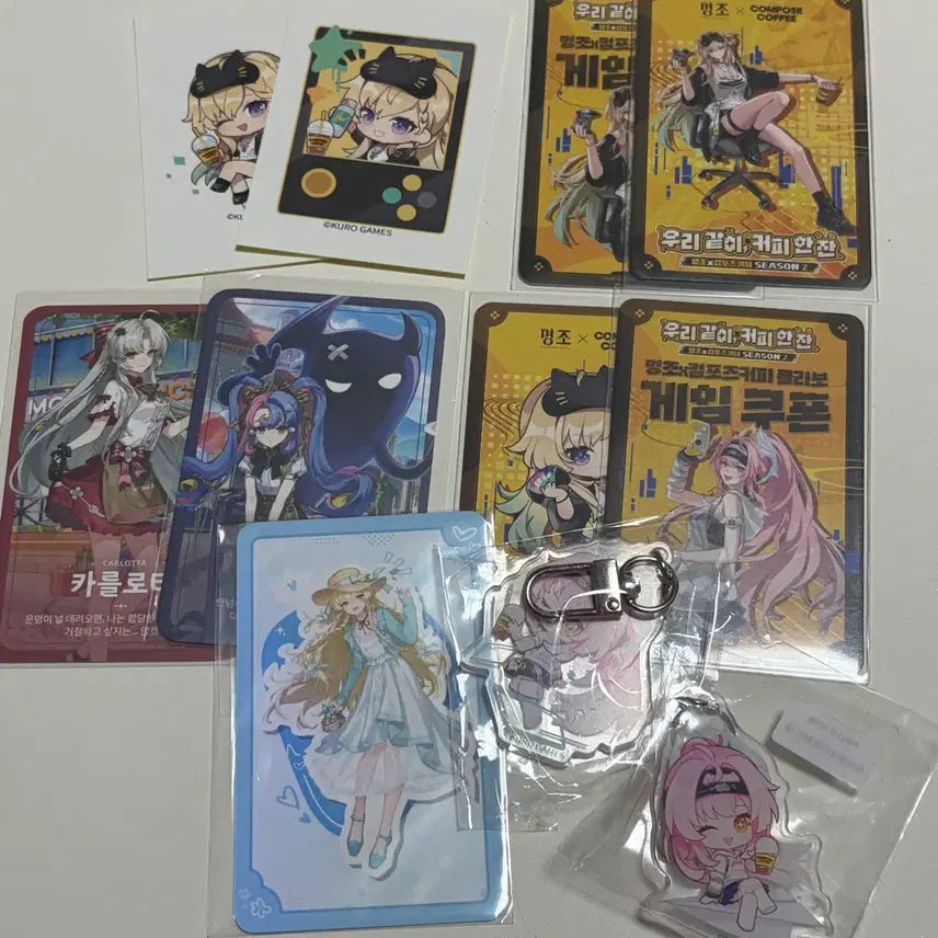 [BUNJANG] Mom's Touch Compose Photocard Acrylic Keyring Bundle Set / 명조 컴포즈 맘스터치 포토카드 아크릴키링 띵페