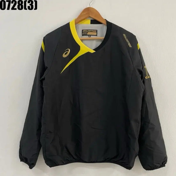 [BUNJANG] ASICS GoldStage Warm-up Jacket Black Yellow M / 아식스 골드스테이지 웜업 블랙 옐로우 M 7/28