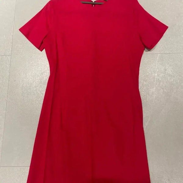 [BUNJANG] Linen Short-Sleeve Midi Dress / 시원한 린넨 반팔원피스 새거