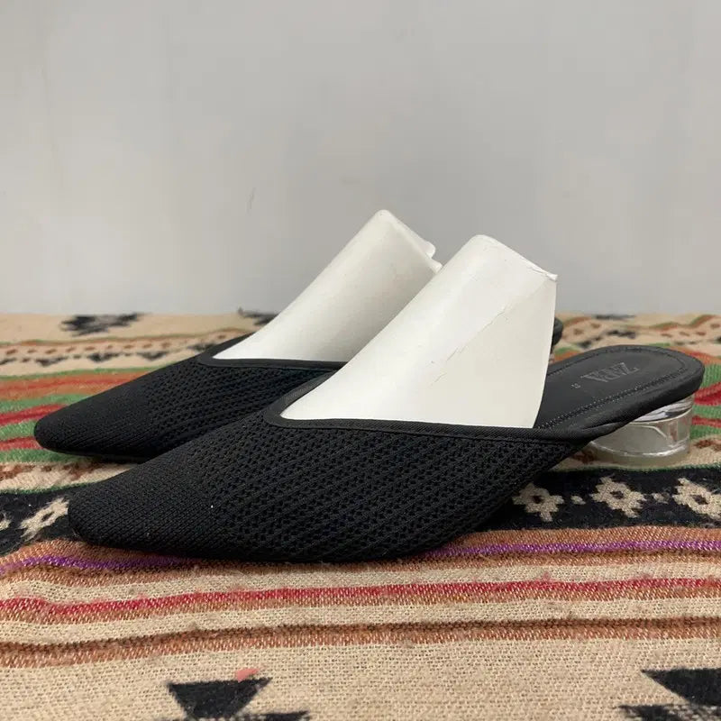 [BUNJANG] ZARA Clear Mule Shoes 255 / 자라 ZARA 클리어 뮬 구두 슬리퍼 255 X02653