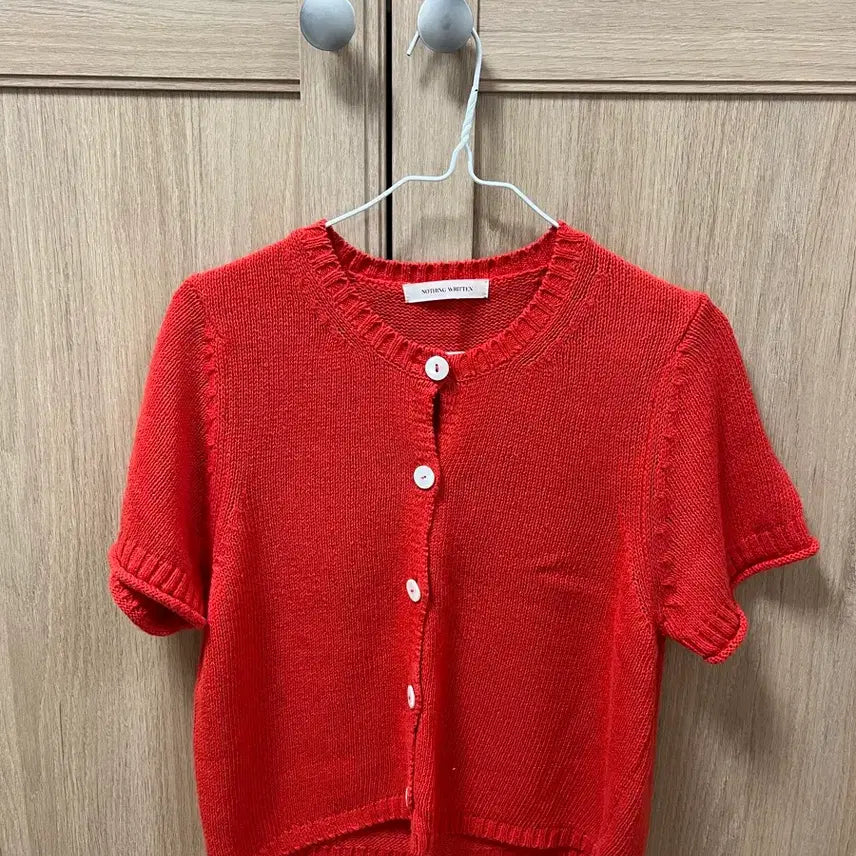 [BUNJANG] Nothing Written Ivy Cotton Cardigan Candy Red / 낫띵리튼 아이비 코튼 가디건 캔디레드