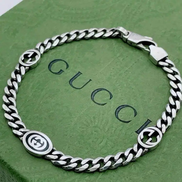 [BUNJANG] Gucci Interlocking G Silver Chain Bracelet / 구찌 인터로킹 G 실버 체인 팔찌