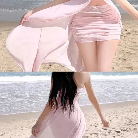 [BUNJANG] Rosechic Romantic Holic Silhouette Beach Bikini 3-Set / 로즈시크 로맨틱홀릭 실루엣 비치 비키니 3Set 2color