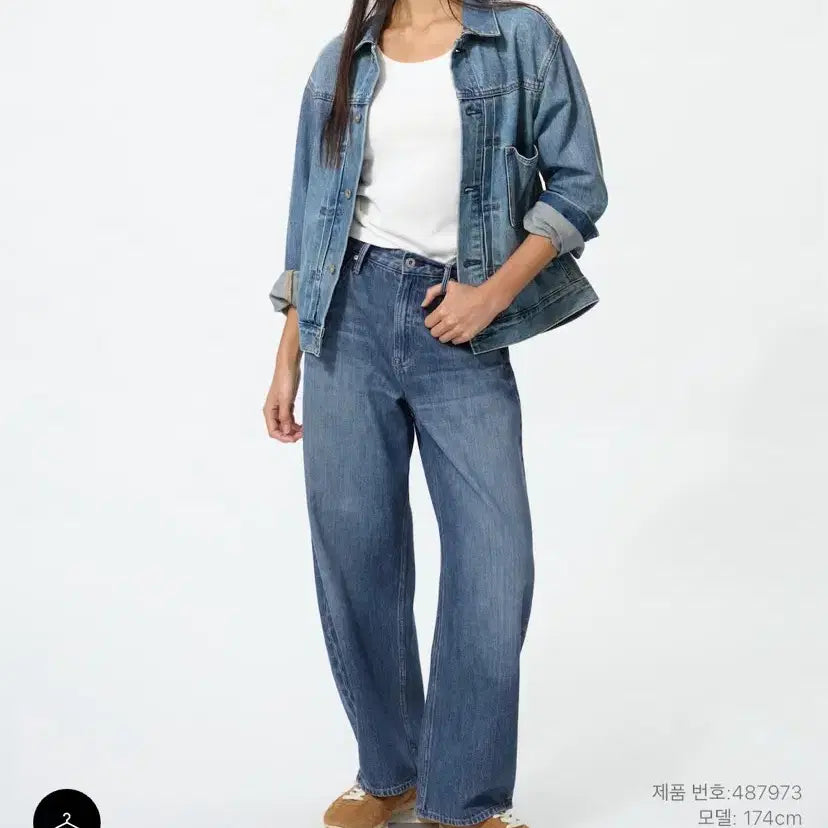 [BUNJANG] Uniqlo Women's Baggy Curve Jeans (Size 28, Blue) / 유니클로 배기커브진 28 사이즈 블루 판매