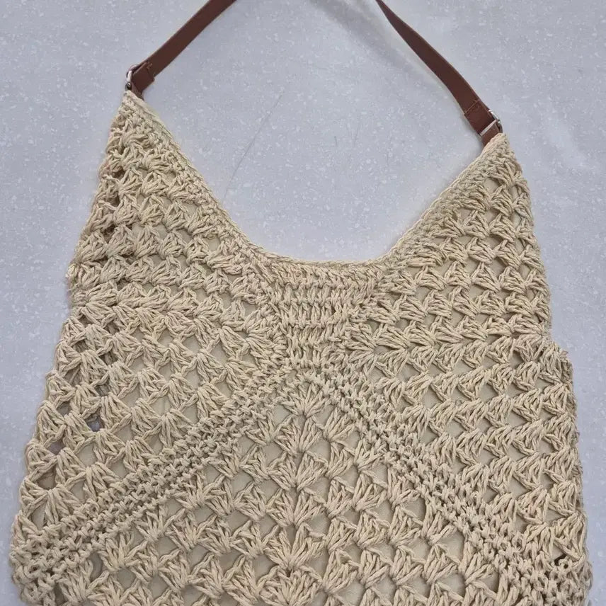 [BUNJANG] ZARA Net Bag Raffia Tote Bag / ZARA 자라 네트백 자라 왕골가방 자라 라탄백