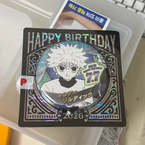 [BUNJANG] Hunter x Hunter Killua 2026 Birthday Can Badge (Sealed) / 미개봉)헌터헌터 키르아 2026생일캔뱃지