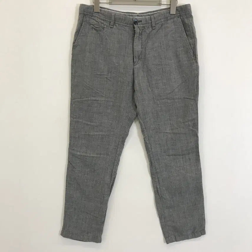 [BUNJANG] Massimo Dutti Grey Linen Blend Pants (32-33 inch) / 마시모두띠 그레이 린넨 혼방 팬츠 [32-33인치]