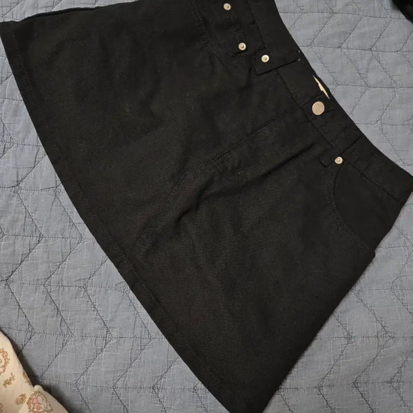 [BUNJANG] Fortypo Cotton A-Line Mini Skirt / (블랙)포티포 코튼 A라인 스커트