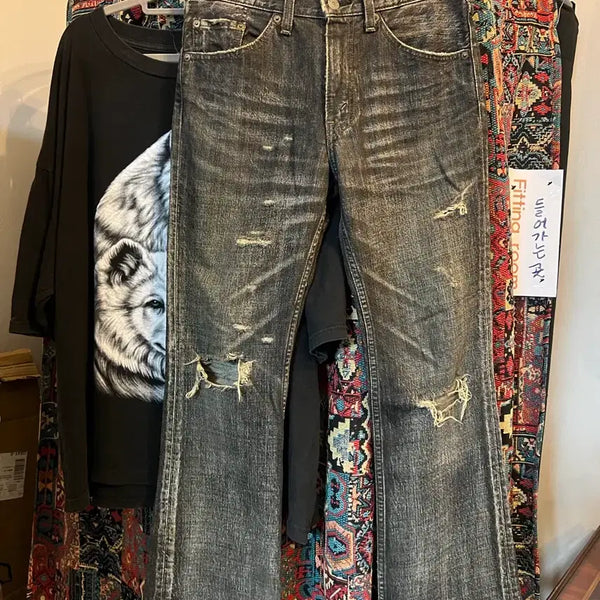 [BUNJANG] Levi's 517-09 Black Washed Denim Jeans W29 / 00s 일본리바이스517-09   블랙 워싱데님 w29