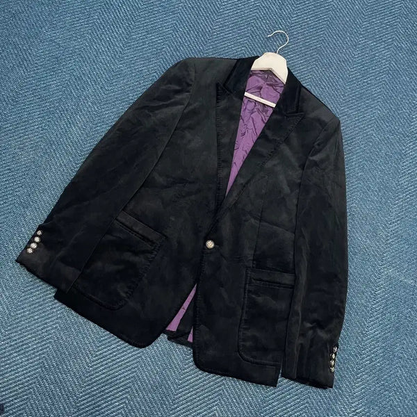 [BUNJANG] Time Homme Velvet Blazer 100 / [100] 타임옴므 벨벳 블레이저 만원샵