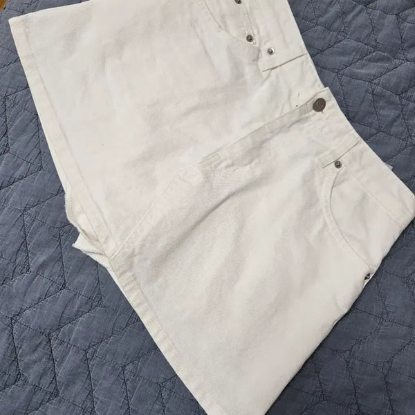 [BUNJANG] Forti.fo Cotton A-Line Skirt / (화이트)포티포 코튼 A라인 스커트