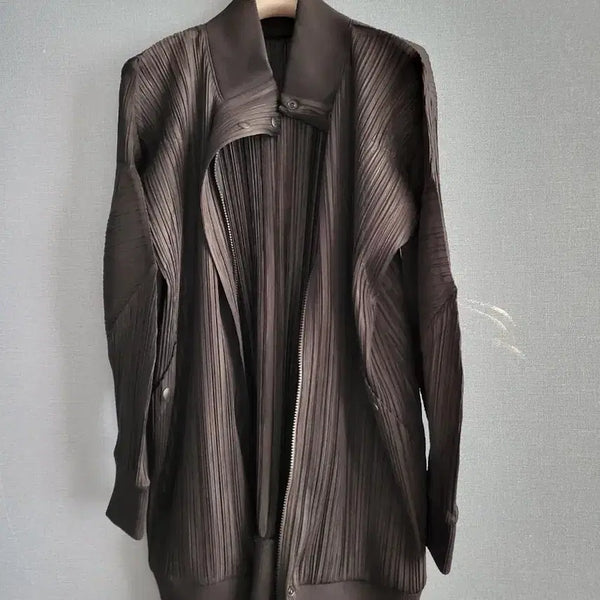 [BUNJANG] Pleats Please Black Zip-Up Jacket / 플리츠 플리즈 자켓 집업 블랙