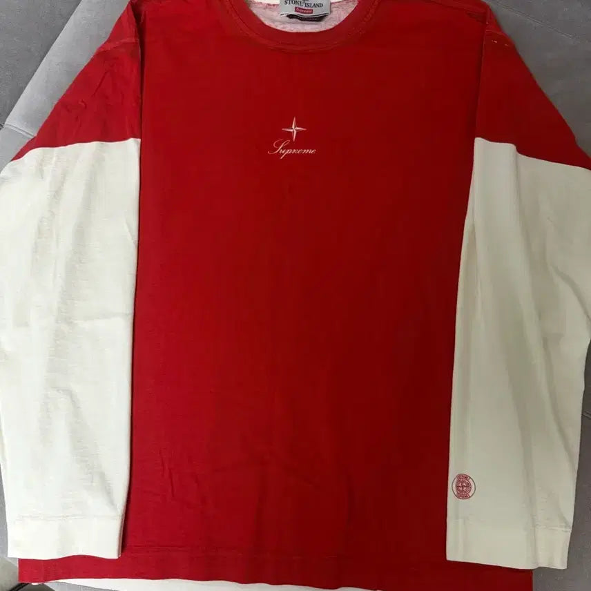 [BUNJANG] Supreme x Stone Island Long Sleeve T-Shirt / [M]슈프림 x 스톤아일랜드 롱슬리브