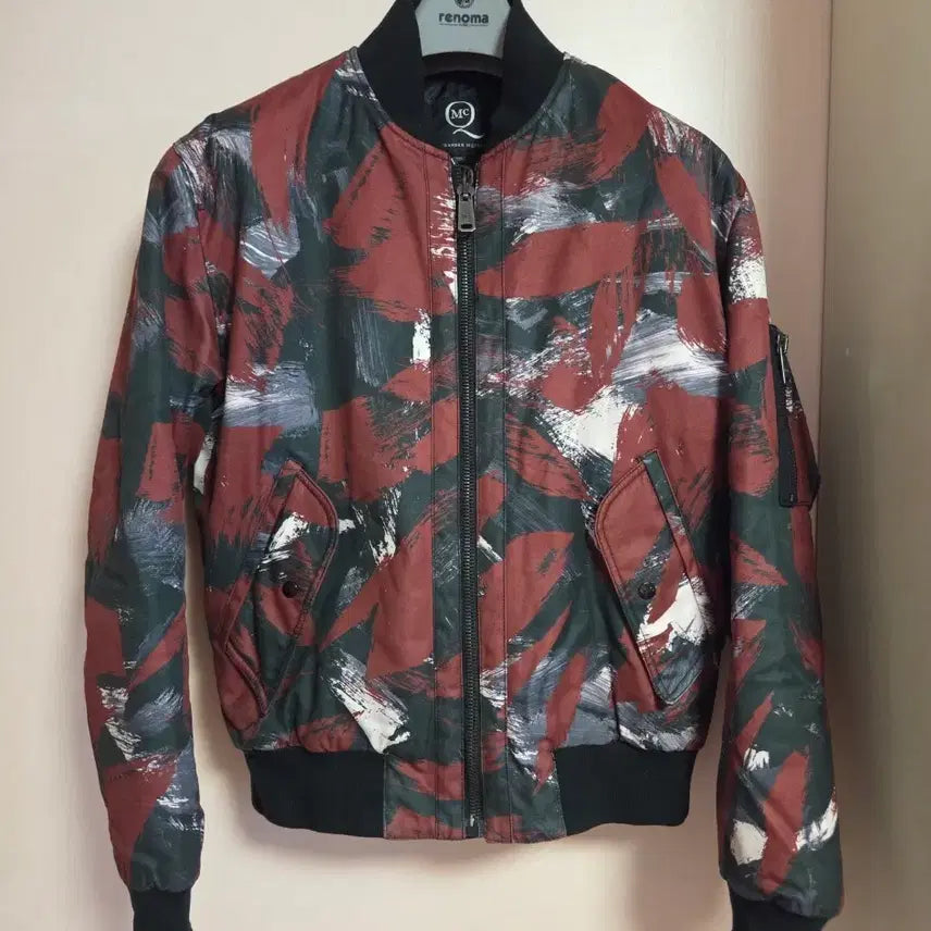 [BUNJANG] Alexander McQueen Painted Bomber Jacket / 알렉산더 맥퀸 봄버 자켓