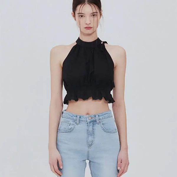 [BUNJANG] Not Your Rose Clara Top Black Size S / 낫유어로즈 클라라 탑 블랙 s 사이즈
